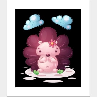 Cute Hedgehog Kawaii Animals Posters and Art